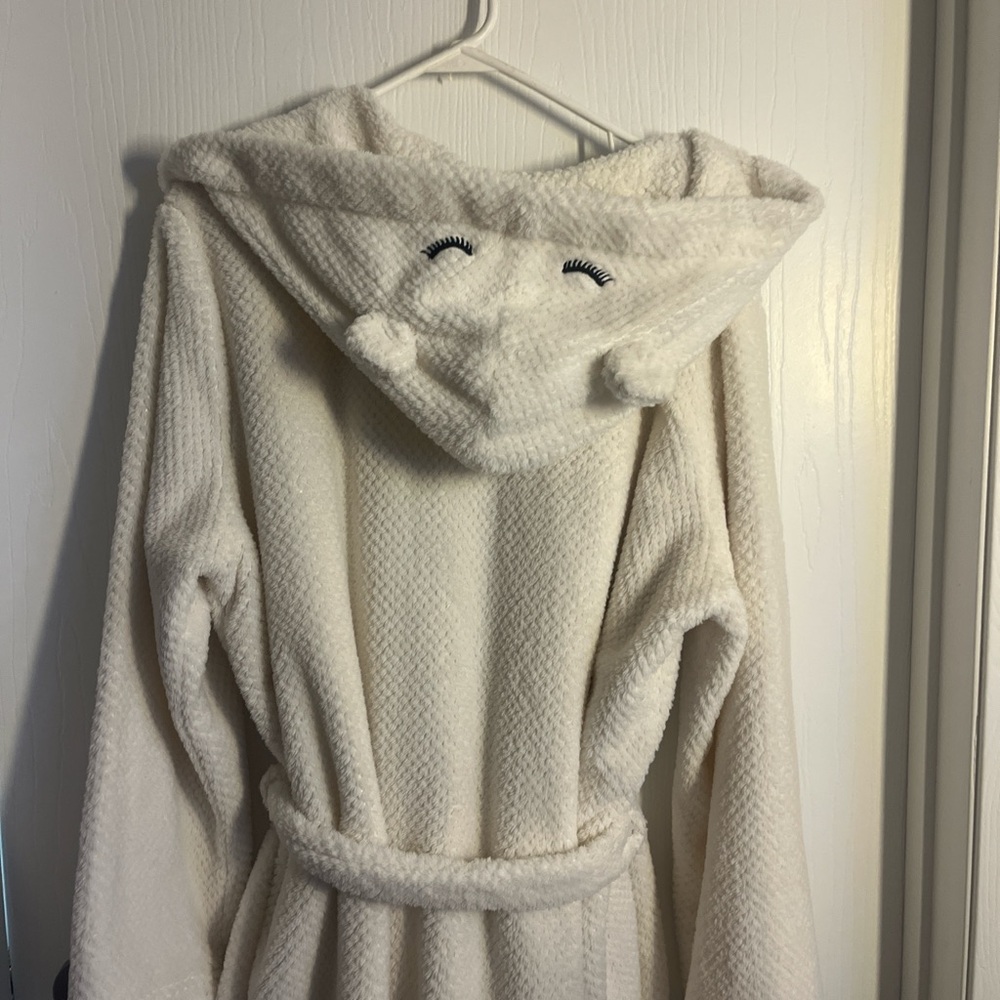Cozy White Hooded Robe with Bear Ears - Victoria Secret robe